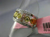 ESTATE WIDE GIA 1.10CT DIAMOND 18KT TRI COLOR GOLD 3D WEDDING ANNIVERSARY RING