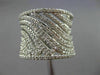 ESTATE LARGE 1.21CT DIAMOND 14K WHITE GOLD 3D MULTI WAVE SEMI ETERNITY LOVE RING