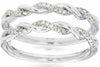 ESTATE .20CT DIAMOND 14KT WHITE GOLD 3D ROPE INSERT WEDDING ANNIVERSARY RING
