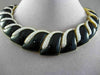 ESTATE WIDE 20CT DIAMOND & ONYX 18KT TWO TONE GOLD GRADUATING CHOKER NECKLACE
