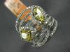 ESTATE LARGE 1.96CT WHITE & FANCY YELLOW DIAMOND 18K TWO TONE GOLD LEAF RING