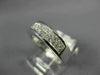 WIDE .84CT DIAMOND 14K WHITE GOLD 3D PRINCESS TWO ROW INVISIBLE ANNIVERSARY RING