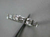 ESTATE .80CT EMERALD & ROUND DIAMOND 14KT WHITE GOLD 3D ANNIVERSARY RING #10907