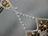 EXTRA LARGE 2.91CT DIAMOND 18K WHITE & ROSE GOLD FLOWER CLIP ON HANGING EARRINGS