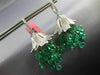 LARGE 20.18CT DIAMONDS & AAA EMERALD 18KT WHITE GOLD CHANDELIER HANGING EARRINGS