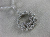 ESTATE .47CT DIAMOND 14KT WHITE GOLD 3D CIRCLE OF LIFE BEZEL HAPPY PENDANT
