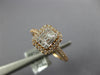 ESTATE .50CT DIAMOND 18KT ROSE GOLD ROUND & BAGUETTE CLUSTER HALO PROMISE RING