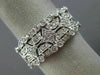ESTATE WIDE .33CT DIAMOND 14K WHITE GOLD OPEN FILIGREE MILGRAIN ANNIVERSARY RING