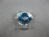 LARGE 3.21CT DIAMOND & AAA BLUE TOPAZ 14KT WHITE GOLD OVAL & ROUND FILIGREE RING