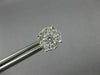 LARGE 1.0CT DIAMOND 14KT 2 TONE GOLD ROUND SOLITAIRE HALO CLUSTER STUD EARRINGS