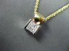 ESTATE .28CT PRINCESS DIAMOND 14KT WHITE & YELLOW GOLD FLOATING PENDANT #11597