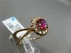 ESTATE WIDE 1.40CTW DIAMOND & AAA RUBY 14KT ROSE GOLD HALO CLASSIC INFINITY RING