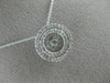 ESTATE .25CT DANCING DIAMOND 14K WHITE GOLD CLUSTER DOUBLE HALO FLOATING PENDANT