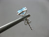 2.25CT DIAMOND & AAA BLUE TOPAZ 14KT WHITE GOLD ROUND CLASSIC HALO STUD EARRINGS
