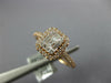 ESTATE .50CT DIAMOND 18KT ROSE GOLD ROUND & BAGUETTE CLUSTER HALO PROMISE RING