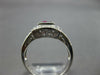 ESTATE WIDE .84CT DIAMOND & AAA RUBY 14K WHITE GOLD PRINCESS & ROUND SQUARE RING