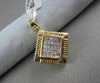 ESTATE 1.25CT DIAMOND 14KT WHITE & YELLOW GOLD INVISIBLE SQUARE PENDANT & CHAIN