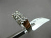 ESTATE WIDE .74CT DIAMOND 14K WHITE GOLD 2 ROW 16 STONE WEDDING ANNIVERSARY RING
