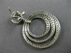 LARGE 3.23CT DIAMOND 18KT WHITE GOLD 3D MULTI CIRCULAR CLIP ON HANGING EARRINGS