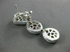 ESTATE WIDE 7.54CT DIAMOND & MULTI GEM 18KT WHITE GOLD CLIP ON HANGING EARRINGS