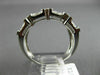 ESTATE WIDE .33CT DIAMOND 14K WHITE GOLD OPEN FILIGREE MILGRAIN ANNIVERSARY RING