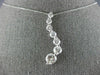 ESTATE LARGE 2.21CT DIAMOND 14KT WHITE GOLD ROUND 7 STONE JOURNEY PENDANT #18485