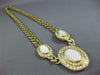 ESTATE EXTRA LARGE 73.9CT DIAMOND & AAA OPAL 18KT YELLOW GOLD OVAL HALO NECKLACE
