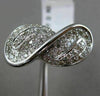 ESTATE WIDE .77CT DIAMOND 18KT WHITE GOLD 3D PAVE INFINITY LOVE KNOT BOW RING