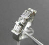 ESTATE .64CTW BAGUETTE & ROUND DIAMOND 14KT WHITE GOLD ANNIVERSARY RING F/G VSSI