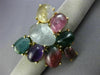 ESTATE EXTRA LARGE 80CT MULTI GEM 14KT YELLOW GOLD BUTTERFLY PIN BROOCH PENDANT
