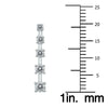 1.0CT DIAMOND 14KT WHITE GOLD 3D 5 STONE GRADUATING FLOATING PENDANT EARRING SET