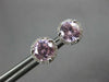 ESTATE 2.1CT DIAMOND & AAA PINK QUARTZ 14K WHITE GOLD HALO MARTINI STUD EARRINGS