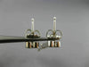 ESTATE 1.27CT DIAMOND 14KT WHITE GOLD BEZEL DOUBLE ROW HANGING EARRINGS #16917