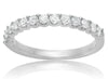 ESTATE .51CT DIAMOND 14KT WHITE GOLD 3D SEMI ETERNITY WEDDING ANNIVERSARY RING