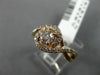 ESTATE .92CT WHITE & PINK DIAMOND 14K ROSE GOLD 3D INFINITY HALO ENGAGEMENT RING