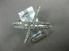 ESTATE LARGE .77CT DIAMOND 14K WHITE GOLD 3D MULTI ROW CRISS CROSS INFINITY RING