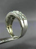 ANTIQUE WIDE 1.20CT BAGUETTE & ROUND DIAMOND 14KT WHITE GOLD WEDDING RING #21988