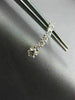 ESTATE .50CT DIAMOND 14KT YELLOW GOLD GRADUATING JOURNEY CURVE HANGING EARRINGS