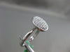 ESTATE LARGE .40CT DIAMOND 18KT WHITE GOLD 3D CLUSTER CIRCULAR CLASSIC RING