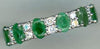 ESTATE 1.87CT DIAMOND & AAA EMERALD 14K WHITE GOLD OVAL & ROUND ANNIVERSARY RING