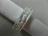 WIDE 1.62CT ROUND PRINCESS & BAGUETTE DIAMOND 18K WHITE GOLD 3D ANNIVERSARY RING