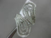 ESTATE LARGE 1.18CT DIAMOND 14KT WHITE GOLD 3D OPEN FILIGREE MULTI WAVE FUN RING