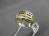 ESTATE 1.40CTW ROUND DIAMOND & AAA RUBY 14KT YELLOW GOLD SQUARE COCKTAIL RING