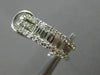 ESTATE WIDE 1.10CT DIAMOND BAGUETTE & ROUND 14K WHITE GOLD CLIP ON HOOP EARRINGS