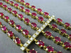 ESTATE WIDE 26.91CT DIAMOND & RUBY 14KT YELLOW GOLD 3D MULTI ROW TENNIS BRACELET