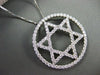 ESTATE EXTRA LARGE 2.68CT DIAMOND 14KT WHITE GOLD STAR OF DAVID PENDANT #ELV15