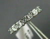 ESTATE .07CT DIAMOND 14K WHITE GOLD 3D CLASSIC 7 STONE ANNIVERSARY RING #21358
