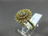 ESTATE WIDE .75CT ROUND DIAMOND 14K YELLOW GOLD 3D FILIGREE MILGRAIN FLOWER RING