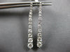 ESTATE LARGE 2CT DIAMOND 14KT WHITE GOLD GRADUATING JOURNEY BAR HANGING EARRINGS