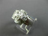 ANTIQUE WIDE .34CT DIAMOND 14K WHITE GOLD FLOWER FILIGREE ANNIVERSARY RING 26178
